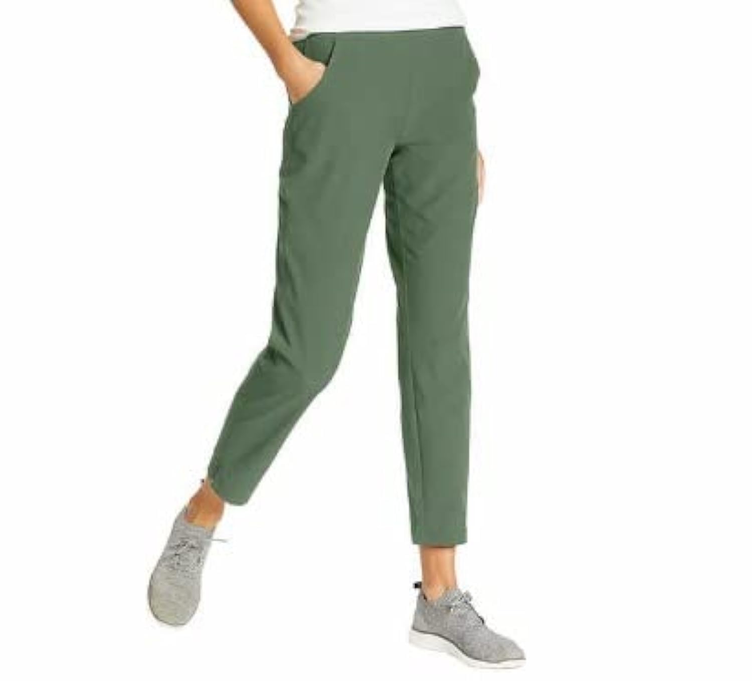 Eddie Bauer Womens Traveler Ankle Pants Green X-Large