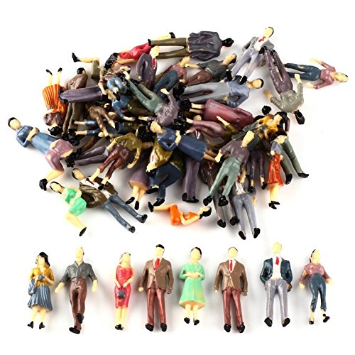 100Pcs 1:50 Scale O Gauge Hand Painted Layout Model Train People Figure by SoleRot
