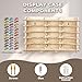 Wood Toy Car Hot Wheels Display Rack, Holds 36 Diecast Cars Model Car Display Case 1/64 Scale Toy Cars Organizer Freestanding or Wall-Mounted Toy Car Storage Cabinet (Wood, Medium)
