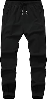 Boys Hiking Joggers Pants Outdoor Youth Quick Dry Lightweight Athletic with Zipper Pockets