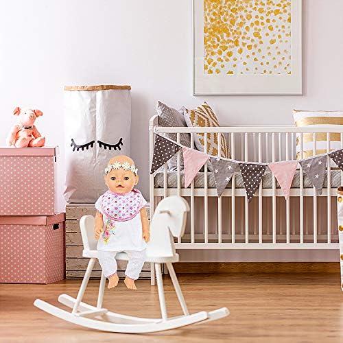 Diealles Shine 4 Pieces Baby Doll Nappies and 2 Pieces Baby Doll Bibs for Dolls , Doll Accessories Set for 14-16 Inch Dolls