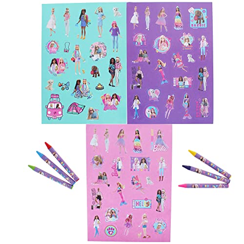 Barbie Set di adesivi da colorare con bastoncini e...