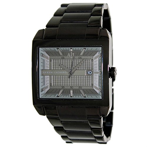 Armani Exchange Smart Black Dial Black Ion-plated Mens Watch AX2202
