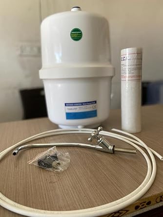Tank Life with stylish faucet - RO Water Storage Tank - Reverse osmosis Water Presure tank white color - Pipe and CCK Spun