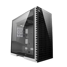 Geometric Future M6 Cezanne White Mid Tower 12" x11MB/ATX Gaming Case, 4mm Glass/0.8 mm Steel with Vertical Air Duct Design, Support 360 Radiator, Vertical GPU Mount, GEO-M6-CEW PC Case ONLY