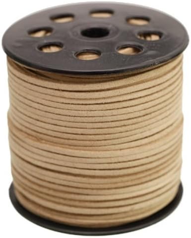 Forever Yung Khaki Suede Leather Beading Cords 3mm for Jewelry Making 5 Yards