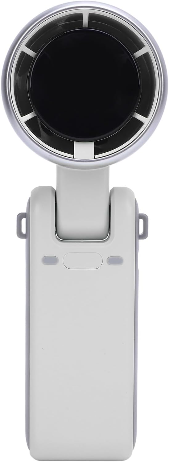 Zopsc Portable Handheld Turbo Fan, 5 Gear Wind Foldable Handheld Fan, Rechargeable Portable Cooler with Lanyard Digital Display for Travel Camping Office (White)