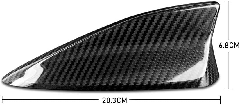 AIRSPEED Black Carbon Fiber Car Shark Fin Antenna Cover Radio Signal Base for Mazda 3 Axela CX-3 CX-4 CX-5 CX-8 Accessories (with Flat Curve)