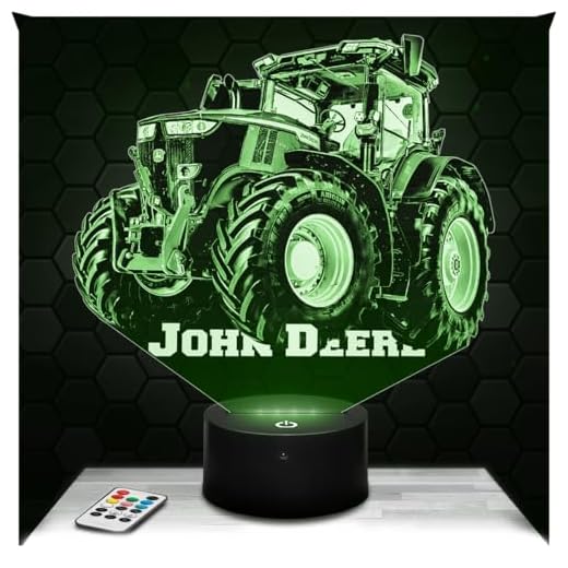 BIC Stifte Set: 2 Kugelschreiber, 1 Federmäppchen, 1 Fineliner, 2 Bleistifte, 1 Tintenroller & 3 Permanent Marker, Pink & Purple Set 6 Nachttischlampe - Touch-Nachtlicht Deere landwirtschaftlicher Traktor 3D-LED-Lampe Illusion, Geschenkidee Weihnachten Geburtstag Junge und Mädchen Nachttischlampe Kinder- oder Erwachsenenzimmer