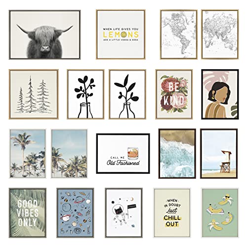 Kate And Laurel Sylvie Hey Dude Highland Cow Color Framed Linen Textured Canvas Wall Art By The Creative Bunch Studio thumb #3