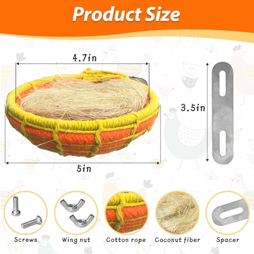 kathson-Hemp-Rope-Weave-Bird-Breeding-Nest-Bed-for-Parakeet-Cockatiel-Canary-Lovebird-and-Small-Parrot-Cage-Hatching-Nesting-BoxOrange