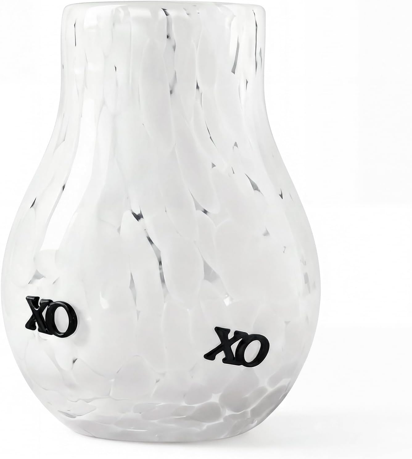 Skylety Valentine's Day Icon Glass Vase Icon Pink & White Flower Vase 5.75'' x 4.25'' Hand Blown Table Centerpiece for Him Her Valentine's Day Wedding Housewarming Gifts Home Decor (Red Lips)