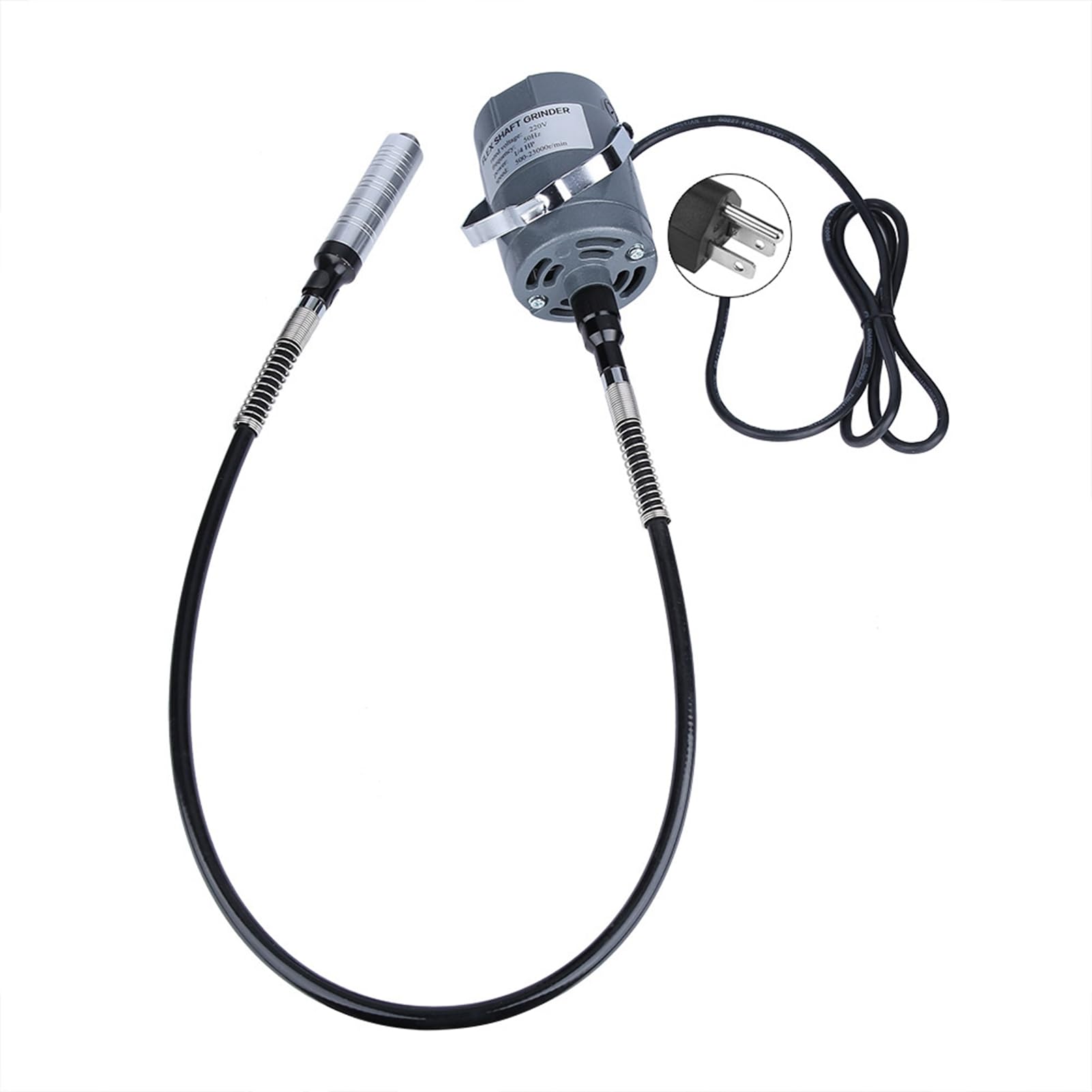 Amoladora de eje flexible, 53 pcs/set Kit de herramienta múltiple rotativa mini Kit de amoladora de eje flexible giratoria eléctrica Amoladora de eje de velocidad variable