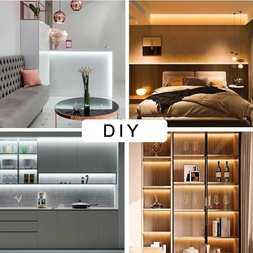 FUPT LED Strip 2M USB,Warmweiß bis Kaltweiß LED Streifen, Flexibel DIY LED Band, LED Leiste, 300 LEDs SMD 2835, LED Lichtband für Innen Küche Zimmer Deko