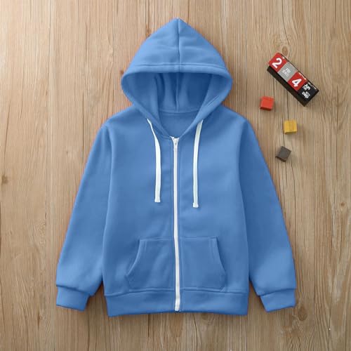 Girls Zip Up Hoodies Teen Fleece Full-Zip Sweatshirts Jacket Casual Lightweight Fall Hoodie with Pocket4