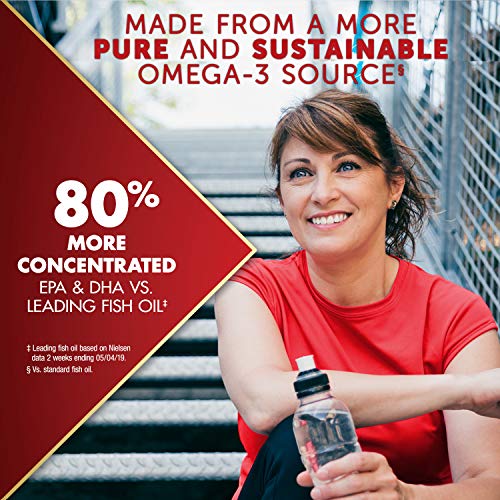 Omega-3 Advanced Algae Oil 600Mg, Megared Softgels (50 Count In A Bottle), Omega-3’S For Heart, Joints, Brain & Eye Health*, Epa, Dha, Algae Oil, Vegetarian #TOP2