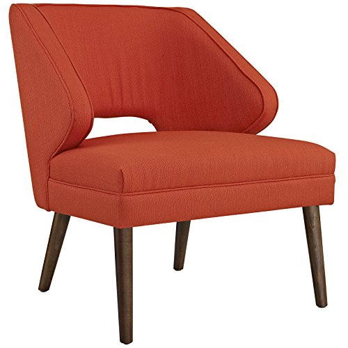 Modway Dock Upholstered Fabric Armchair in Atomic Red
