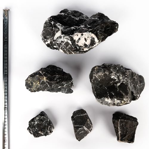 Image of LANDEN Natural Tonwa Stones Slate Stones for Aquariums Terrariums, Paludarium,Vivariums, Reptile and Amphibian Enclosures (17lbs, 2 to 8 inches)