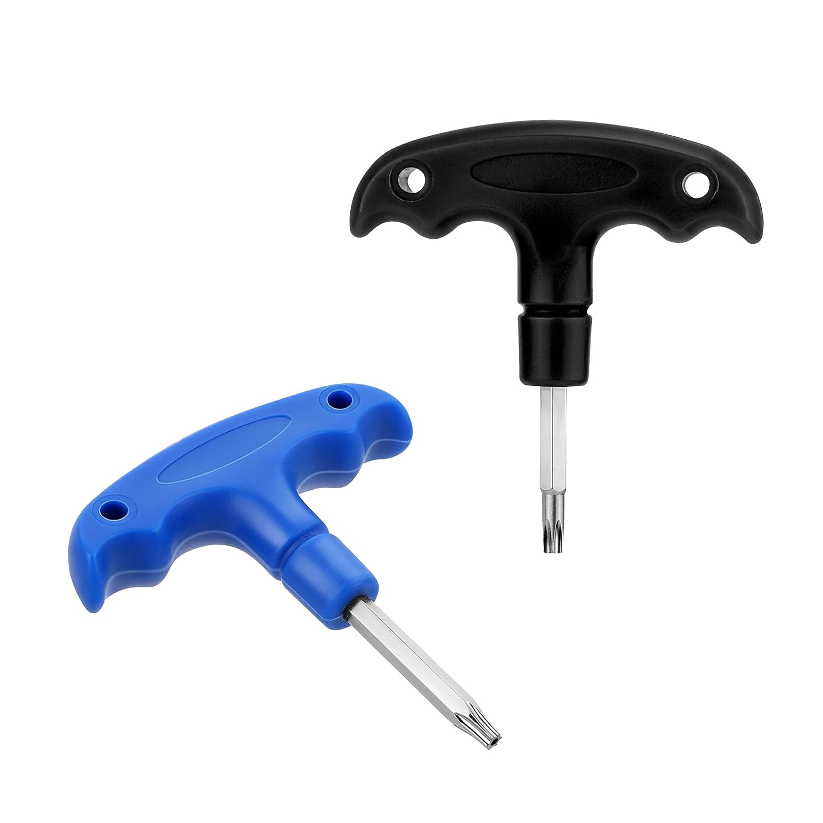 QIYUDA 2 Pcs Golf Torque Wrench Tool, Stainless Steel Portable Golf Driver Club Adjustment Head Tool for T20 (Blue) and T25 (Black)
