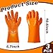 Jecery 3 Pairs Plumbing Snake Gloves Sewer Gloves Abrasion Resistant Drain Cleaning Accessory for Men Women Plumber Tools Orange