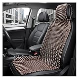 Gdnecad Natural Wood Beaded Seat Cover, Breathable & Cool Car Front Seat Massaging Cushion Mat, Universal Auto Seats Cooling Cushion Keeps Back from Getting Sweaty While Driving (Coffee)
