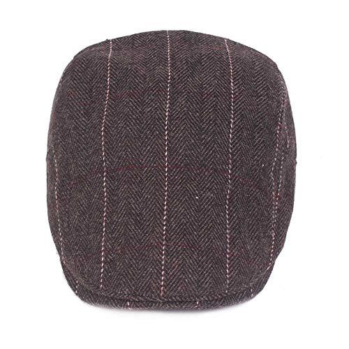 Image of Quanhaigou Men's Cotton Flat Ivy Gatsby Newsboy Driving Hat Adjustable Irish Cabbie Ivy Driving Hunting Cap