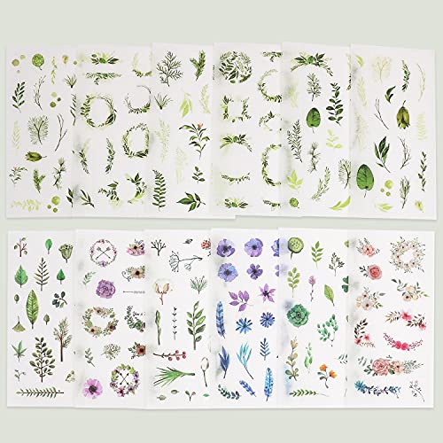 Knaid Watercolor Stickers Set (Assorted 600+ Pieces, 36 Sheets) - Decorative Sticker For Scrapbooking, Kid Diy Arts Crafts, Album, Bullet Journaling, Junk Journal, Planners, Calendars And Notebook #TOP2