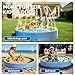 Heeyoo Foldable Dog Pool with Sprinkler for Large Dogs, Portable Hard Plastic PVC Pet Bathing Tub, Outdoor Collapsible Swimming Pool for Pets, 97'' x 16''