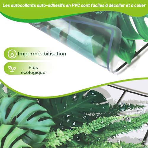VMUTGA 3D Plantes Stickers Muraux, Plante Verte Autocollant Mural, 5 Designs de Plantes Suspendues Sticker Mural, Décoration Murale pour Salon Chambre Cuisine – vue 3
