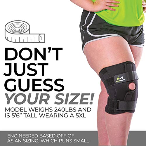 Braceability Xxxl Plus Size Knee Brace - Bariatric Men And Women's Hinged Wrap Around Support For Extra-Large Legs And Big Thighs To Support Meniscus Tears, Arthritis And Tendonitis Pain (3Xl) #TOP2