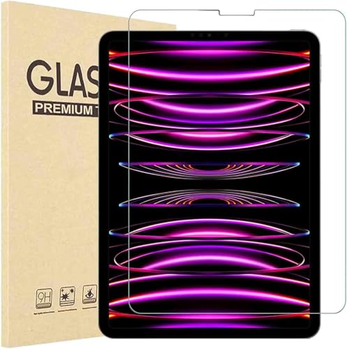 Image of TECHSHIELD Tempered Glass Screen Protector for iPad Air 5 /AIR 4 10.9 Inch (2020) / iPad Pro 11 Inch (2022 /2020 /2018) [9H Hardness /Case-Friendly]