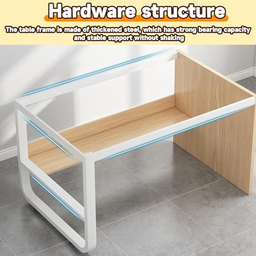 Bureau d'ordinateur moderne gris avec plateau d'écriture compact pour studio - 6