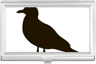 Black Seagull Animal Portrayal Business Card Holder Case Pocket Box Wallet