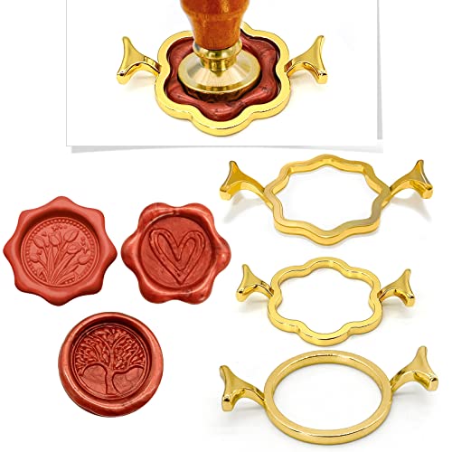 Metalowe foremki do pieczęci woskowej do pieczęci woskowej 1", okrągły kształt kwiatu, ośmioramienna gwiazda, na zaproszenia ślubne, scrapbooking, koperty, kartki z życzeniami, prezent, opakowanie