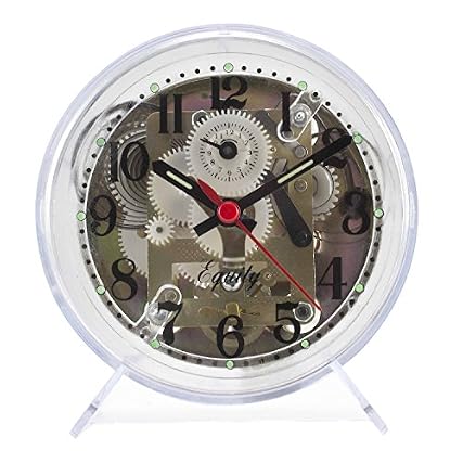Equity 14073 Clear Wind Up Clock, 4 . 00 x 2 . 00 x 4 . 25 product image