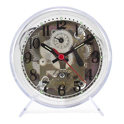 Equity 14073 Clear Wind-Up Clock, 4.00 x 2.00 x 4.25