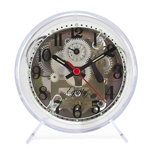 Equity 14073 Clear Wind-Up Clock, 4.00 x 2.00 x 4.25