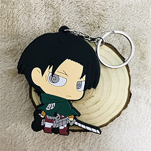 Attack On Titan Keychain Levi - Anime Pvc Keyring Keychains Decor Pendant Hanging Ornament Anime Keychain #TOP1