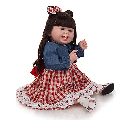 Boneca Bebê Lolla Reborn 55 cm Corpo Inteiro Silicone e Vinil, Mavi for Baby