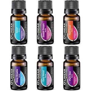 O’linear Essential Oils 6 Blends Set – Perfect for Humidifiers and Diffusers, Aromatherapy Diffuser Oils Scents, Essential Oil Kit for Home Use, Essential Oil Pack with Various Scents