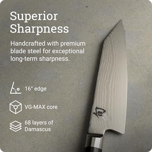 Shun DM0777 Classic Kiritsuke Knife, Stainless Steel, 6" view 4