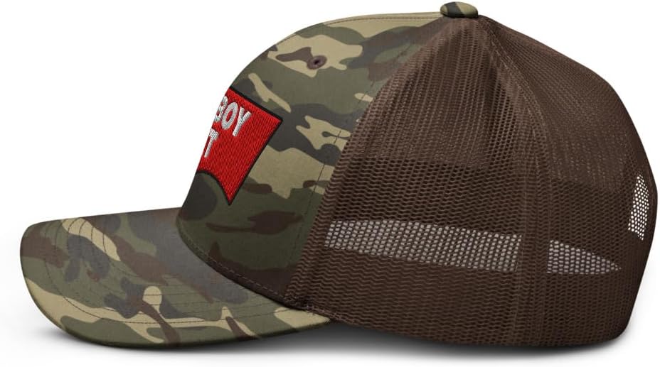 NX Camo Cowboy Hat Embroidered Curved Bill Camouflage Trucker Hat Low Crown Adjustable Rodeo Western Country Cap
