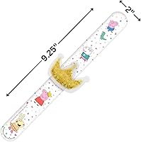 Vista 2 de Amscan Peppa Pig - Pulseras de confeti para fiesta, 9.25 x 2 pulgadas, color blanco, paquete de 4