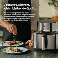 COSORI Airfryer | Iconic Single | 96% Metall | Keramikbeschichtung ohne PFAS und BPA | 7-in-1 6,2L Heißluftfritteuse | 61% energiesparend | 50+ Rezepte | spülmaschinenfest | silber | SE601S – Ansicht 6