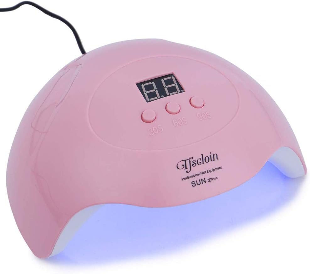 Tfscloin UV LED Nail Dryer Lamp,Portable Nail Lamp Fast Curing Nail Light for Acrylic Nail Gel Polish Auto Sensor Home and Salon Use(Pink)