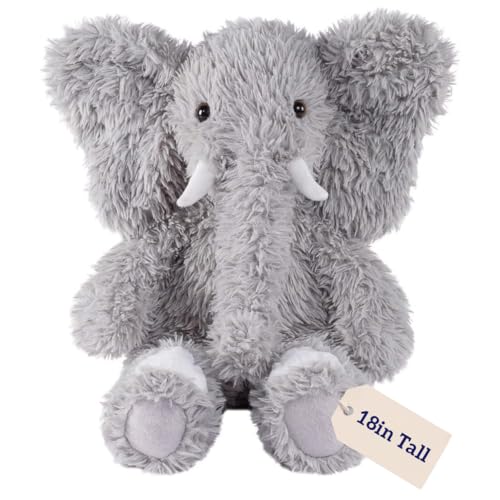 Vermont Teddy Bear Stuffed Elephant - Oh So Soft Elephant Stuffed Animal, Plush Toy, Gray, 18 Inch