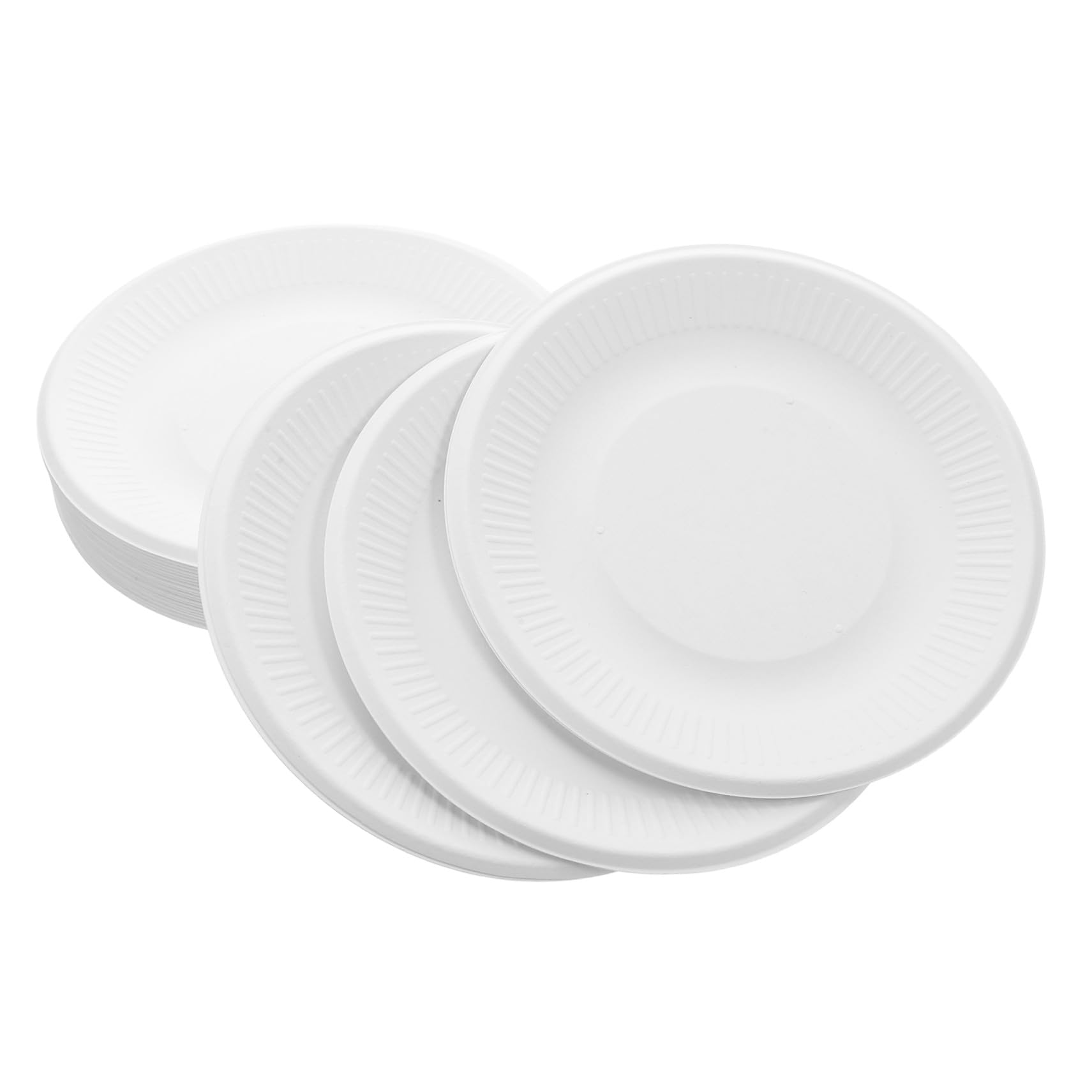 200 Piezas Platos Desechables Redondos Unidades Resistentes y Gruesos para Postres y Aperitivos Bandejas de Papel para Fiestas Bodas y Picnics sin Fugas Dobleces