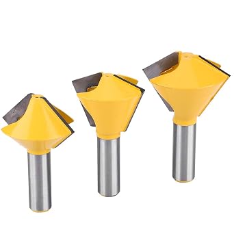 Birds Mouth Router Bit, Woodworking Router Bit Birds Multi-Sided Glue Joint Router Bit Trimming Router Bit for Solid Wood Chipboard