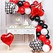 Produktbild PartyWoo Luftballons Casino, 54 Stück 12 Zoll Luftballons Schwarz, Rot Ballon, Ballons Weiss und 20 Zoll Folienballons Schwarz Rot, Luftballons Schwarz Rot Weiß für Casino Party, Las Vegas Party