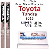Beam Wiper Blades for 2016 Toyota Tundra Set Trico Tech Beam Blades Wipers Set Bundled with...